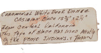 Pomo Ceremonial White Deer Dance Blade