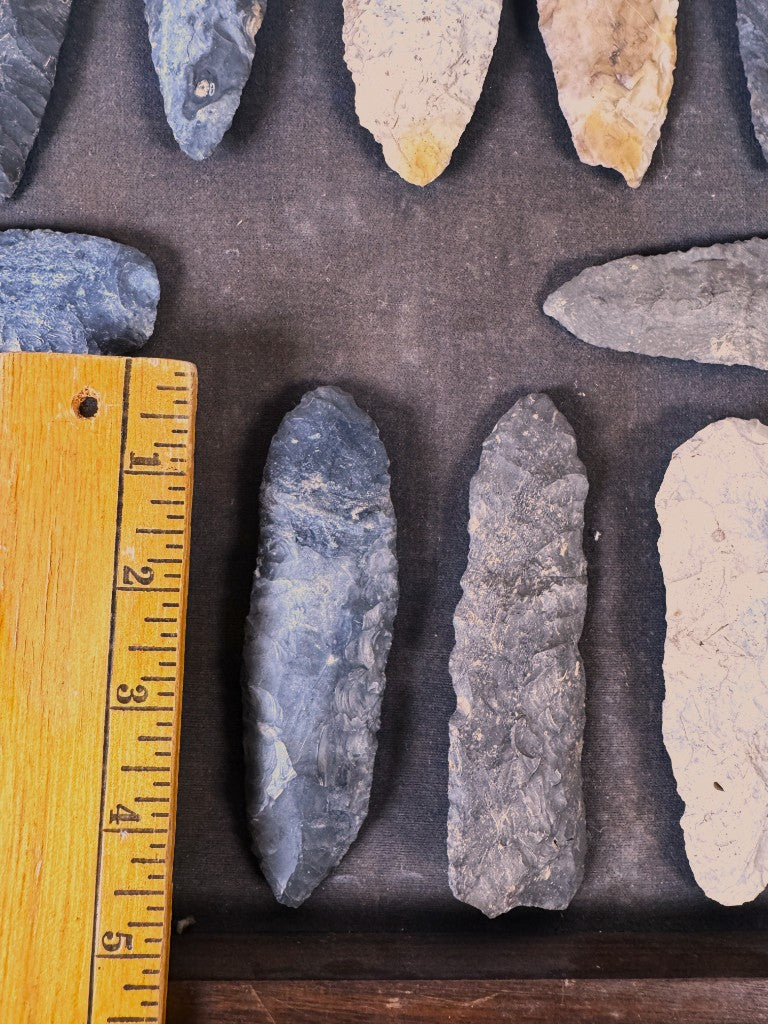 Framed Rock Scrapers and Knife Blades
