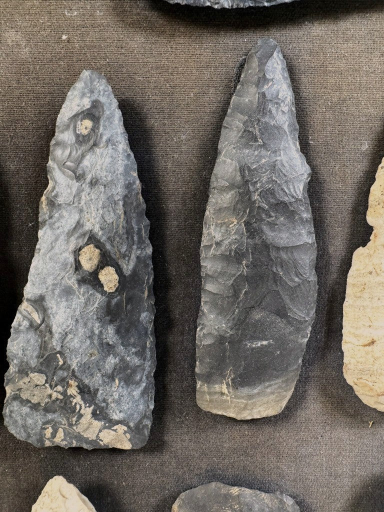 Framed Rock Scrapers and Knife Blades