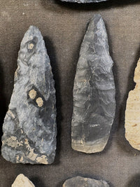 Framed Rock Scrapers and Knife Blades