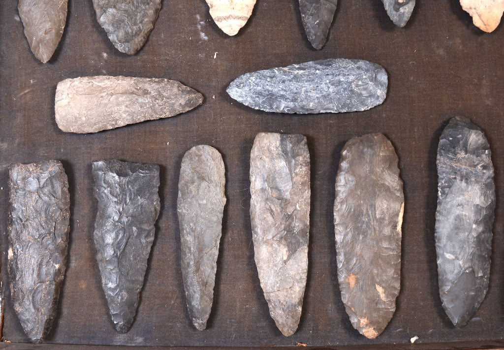 Framed Rock Scrapers and Knife Blades