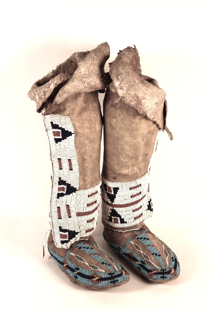 Cheyenne High Top Beaded Moccasins