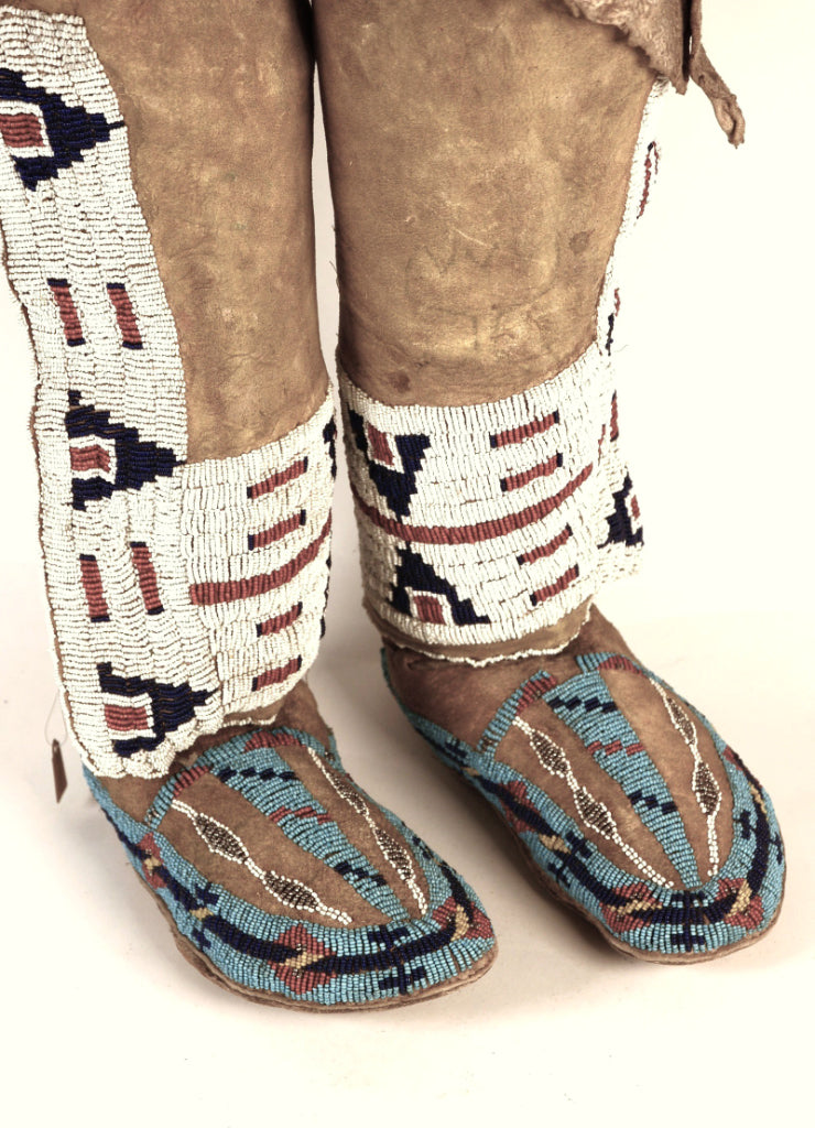 Cheyenne High Top Beaded Moccasins