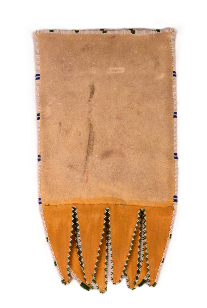 Jicarilla Apache Beaded Tab Bag with American Flags