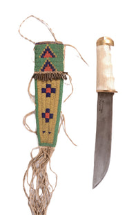 Sioux Knife with Beadwork Case