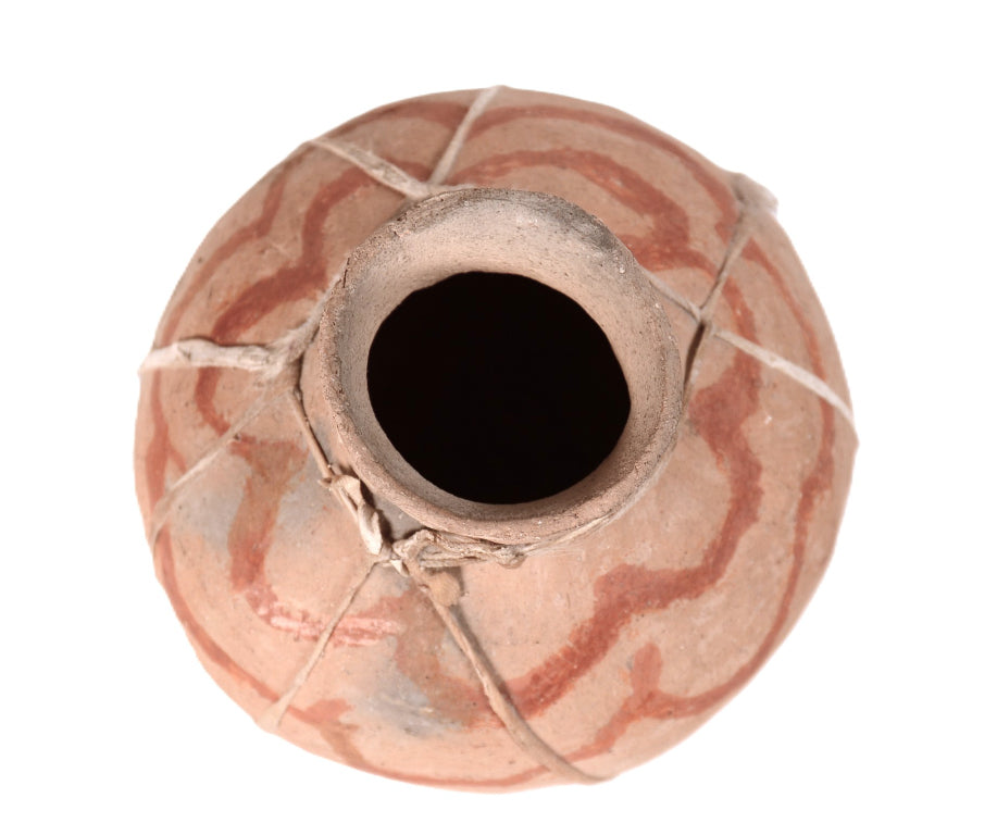 Mexico Pottery Tarahumara Jar with Hide Straps