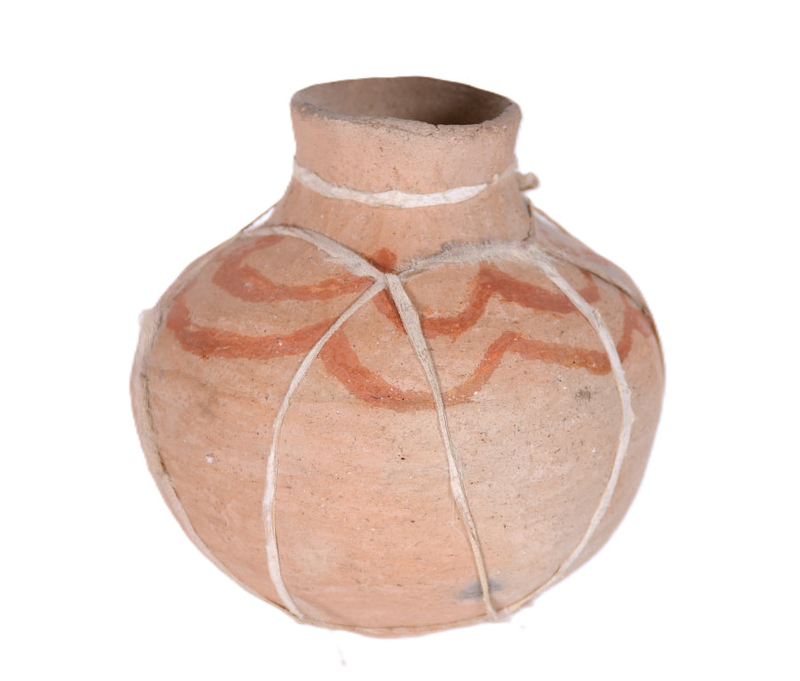 Mexico Pottery Tarahumara Jar with Hide Straps