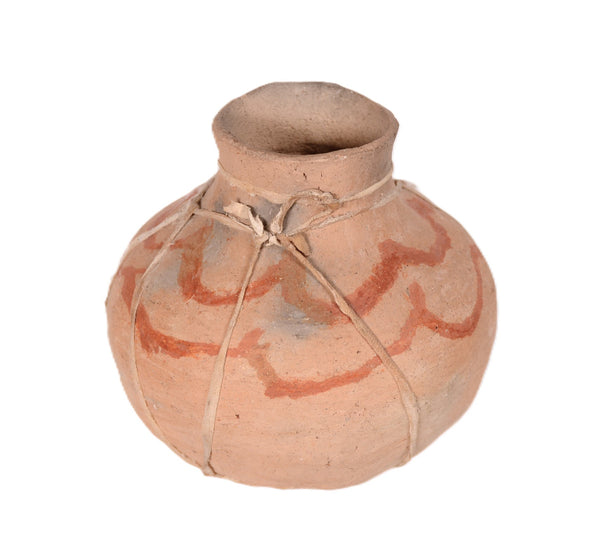 Mexico Pottery Tarahumara Jar with Hide Straps