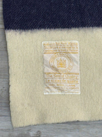 Large Vintage Hudson's Bay Point Trade Blanket
