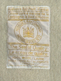 Large Vintage Hudson's Bay Point Trade Blanket