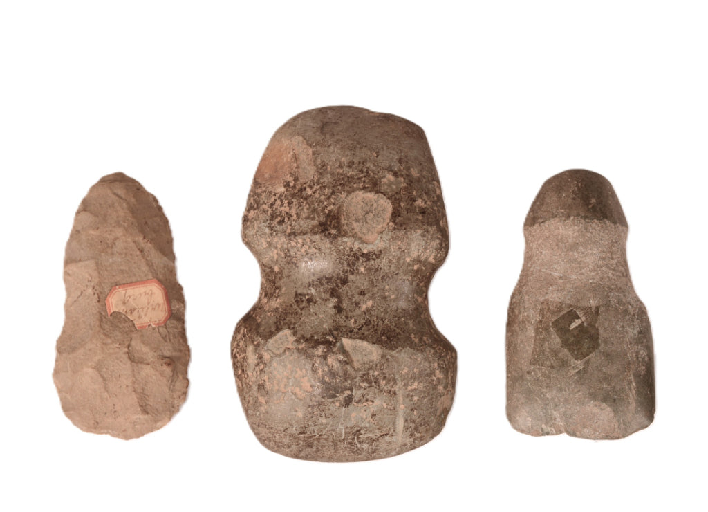 Axe Heads and Blade Artifacts Pair of 3
