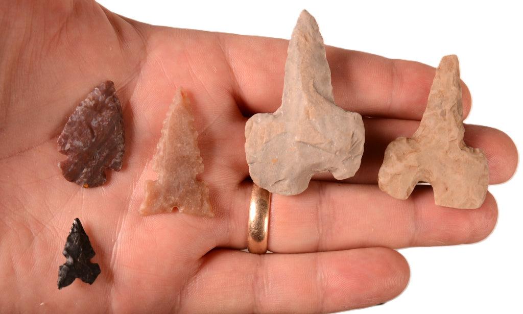 Plains Framed Knife Point and Arrowhead Artifacts
