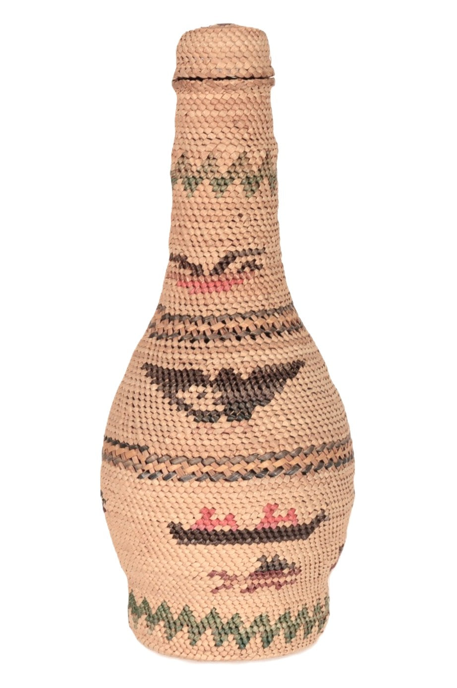 Makah Woven Bottle Basket with Lid