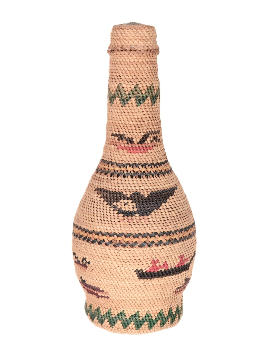 Makah Woven Bottle Basket with Lid