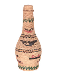 Makah Woven Bottle Basket with Lid
