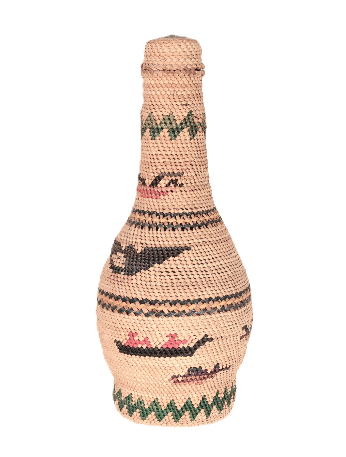 Makah Woven Bottle Basket with Lid