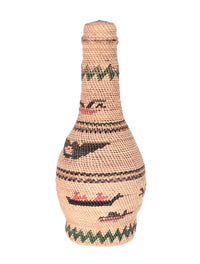 Makah Woven Bottle Basket with Lid