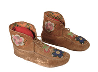 Cree Beaded Hide Moccasins