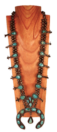 Navajo Naja Squash Blossom Necklace