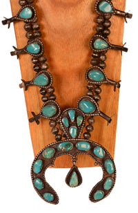 Navajo Naja Squash Blossom Necklace