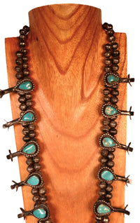 Navajo Naja Squash Blossom Necklace