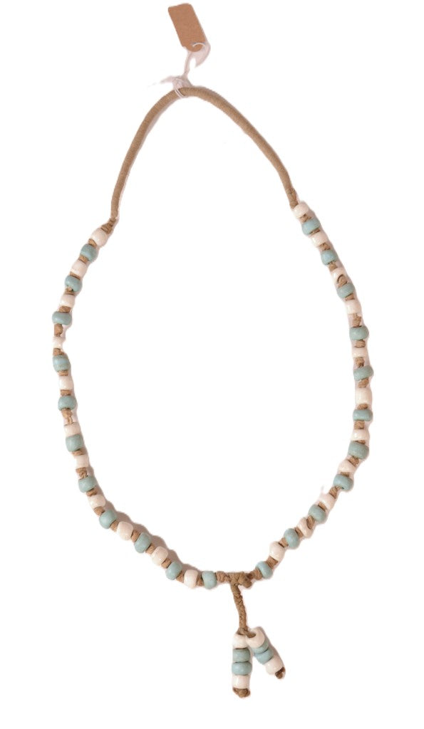 Padre Blue and White Trade Beads Necklace