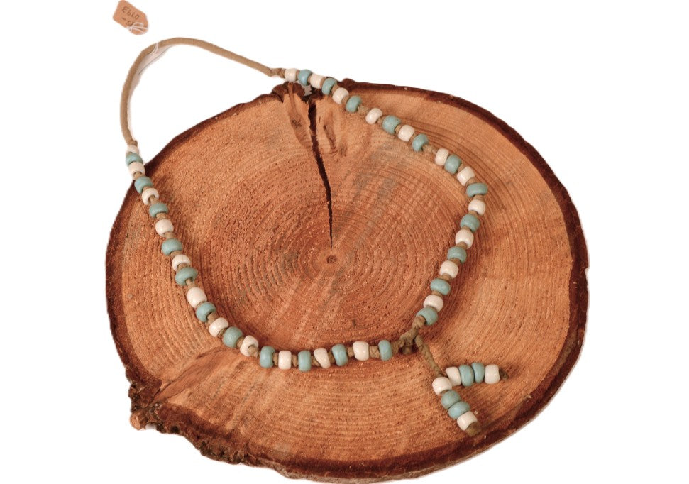 Padre Blue and White Trade Beads Necklace