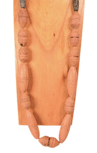 African Terra Cotta and Stone Bead Necklace