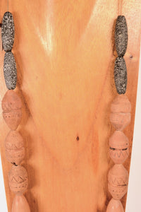 African Terra Cotta and Stone Bead Necklace