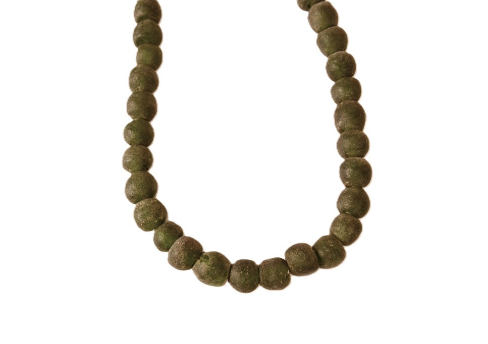 African Green Trade Beads Necklace