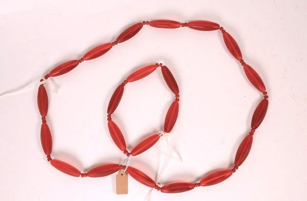 Hudson Bay - Bohemia - Red Bead Necklace and Bracelet Set