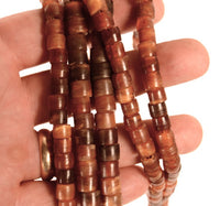 Vintage 5 Strand Amber Horn Bead Necklace