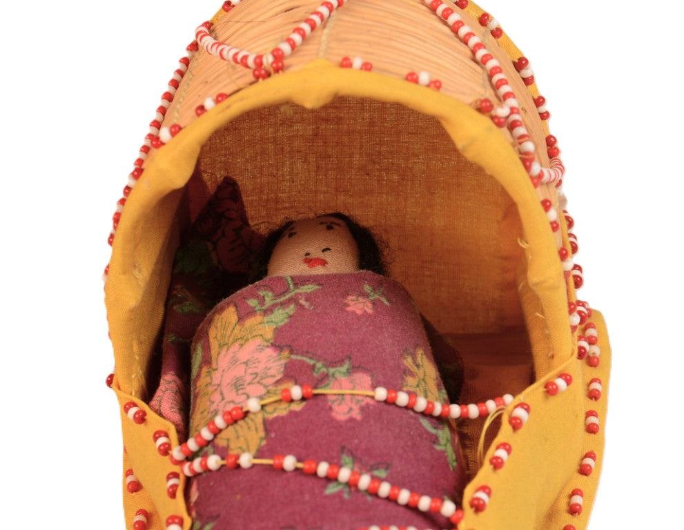 Apache Beaded Cradle with Doll