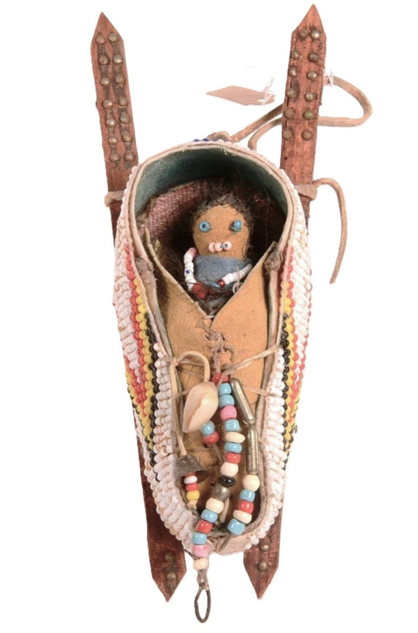 Plains Beaded Cradle with Doll