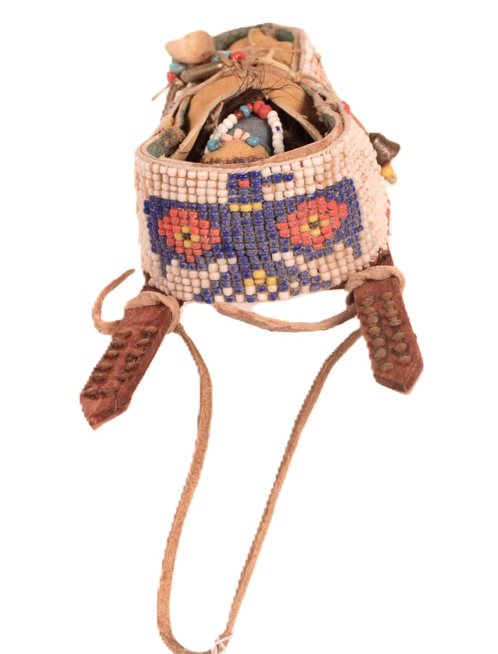 Plains Beaded Cradle with Doll