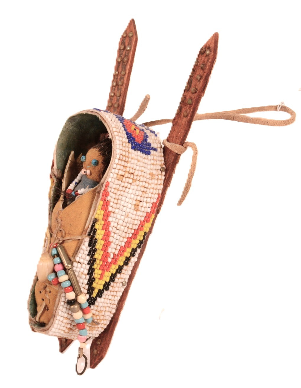 Plains Beaded Cradle with Doll