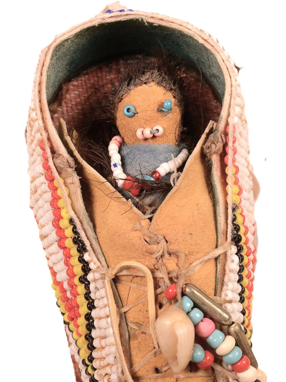 Plains Beaded Cradle with Doll