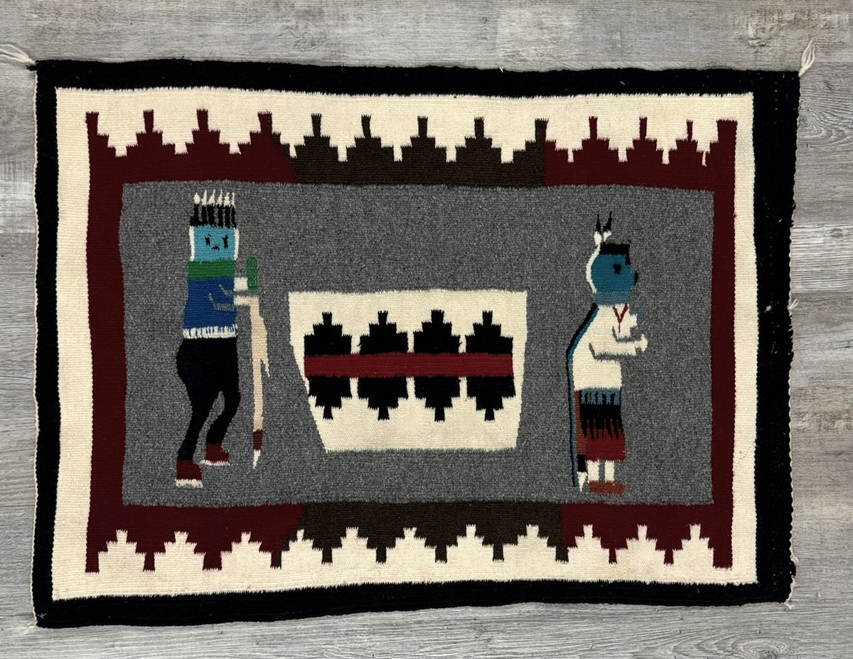 Navajo Blue Face Yei Bei Chi Throw Rug&nbsp;