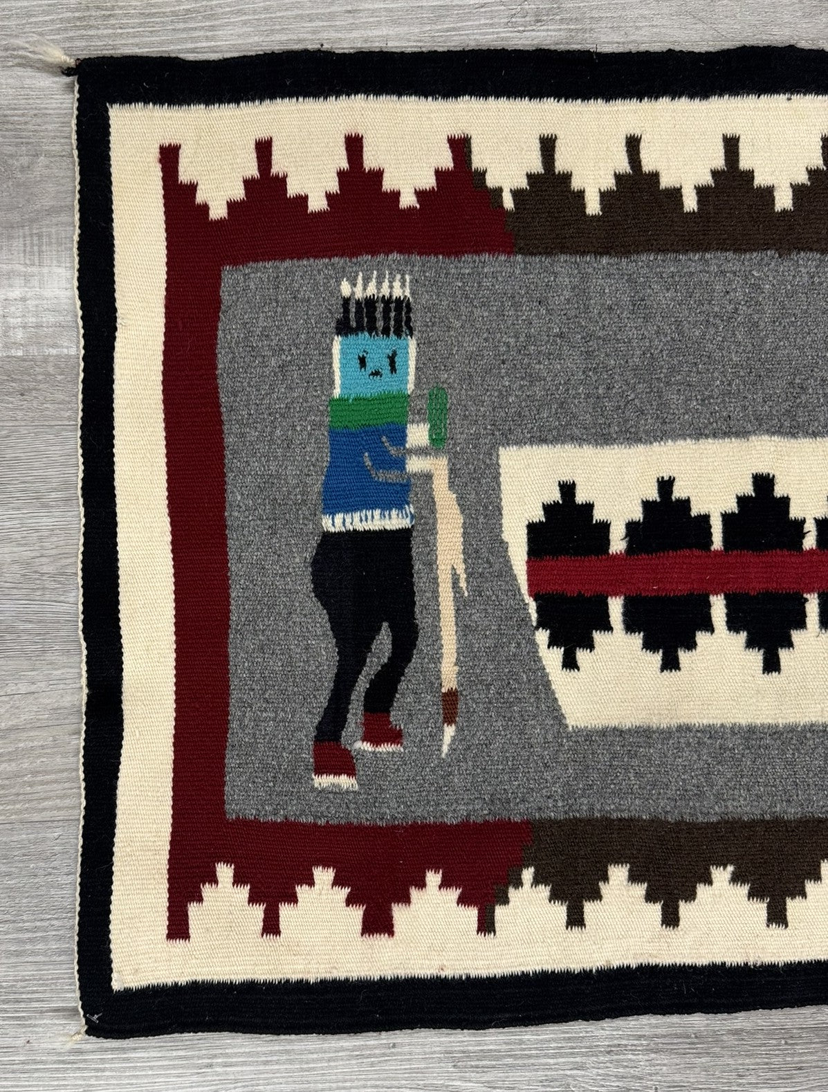 Navajo Blue Face Yei Bei Chi Throw Rug&nbsp;