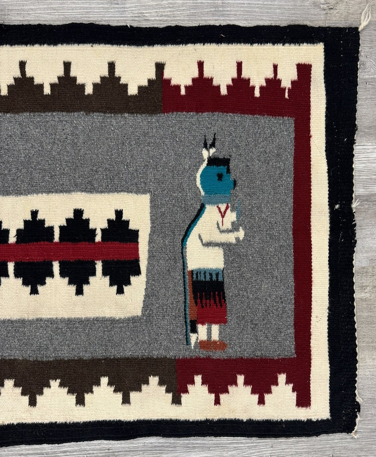 Navajo Blue Face Yei Bei Chi Throw Rug&nbsp;