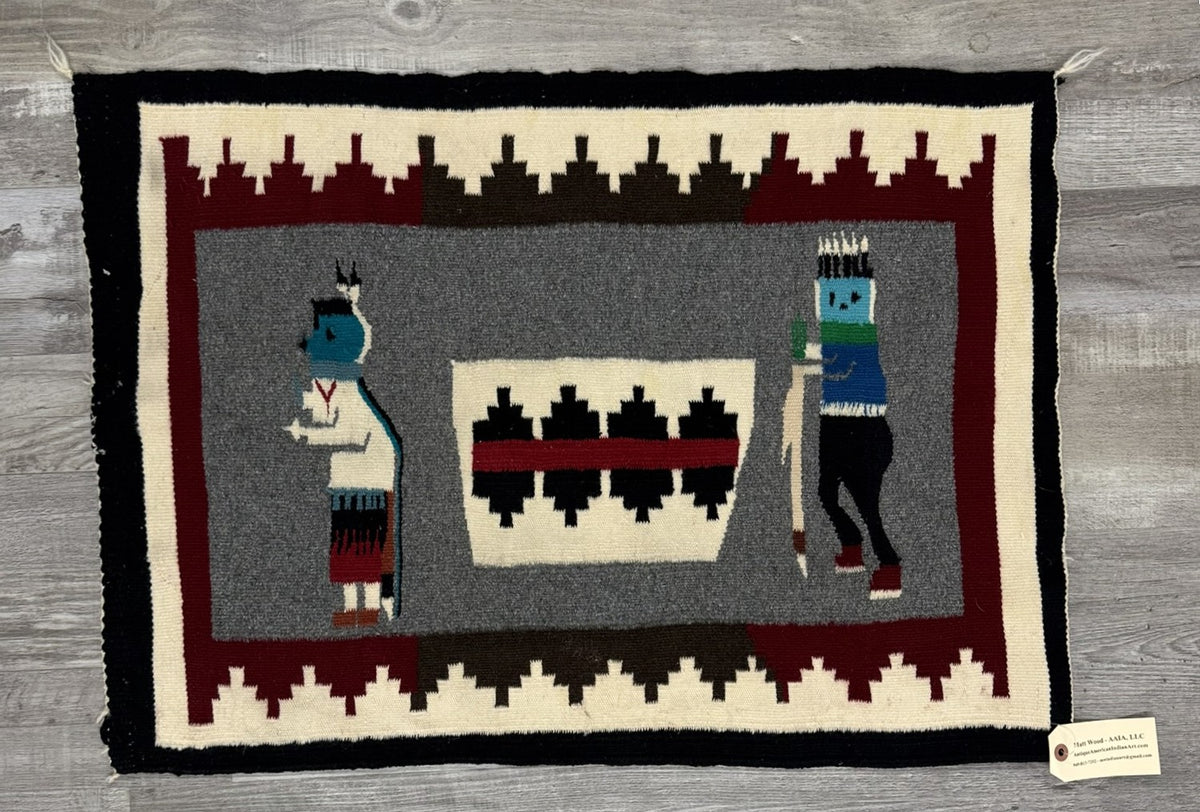 Navajo Blue Face Yei Bei Chi Throw Rug&nbsp;