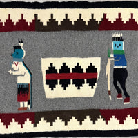 Navajo Blue Face Yei Bei Chi Throw Rug&nbsp;