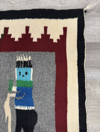 Navajo Blue Face Yei Bei Chi Throw Rug&nbsp;