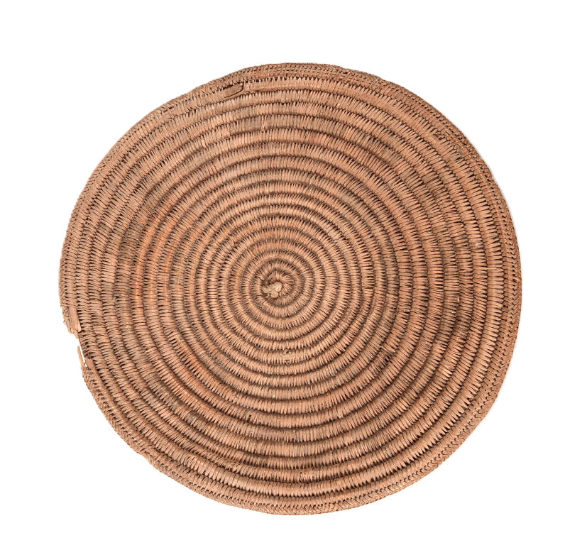Navajo Round Wedding Coiled Tray Basket