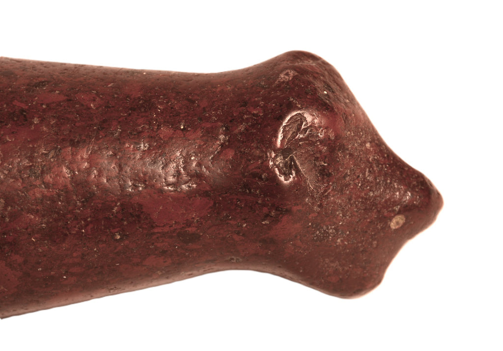 Rare Columbia River Red Hematite Bear Effigy Pestle/Maul
