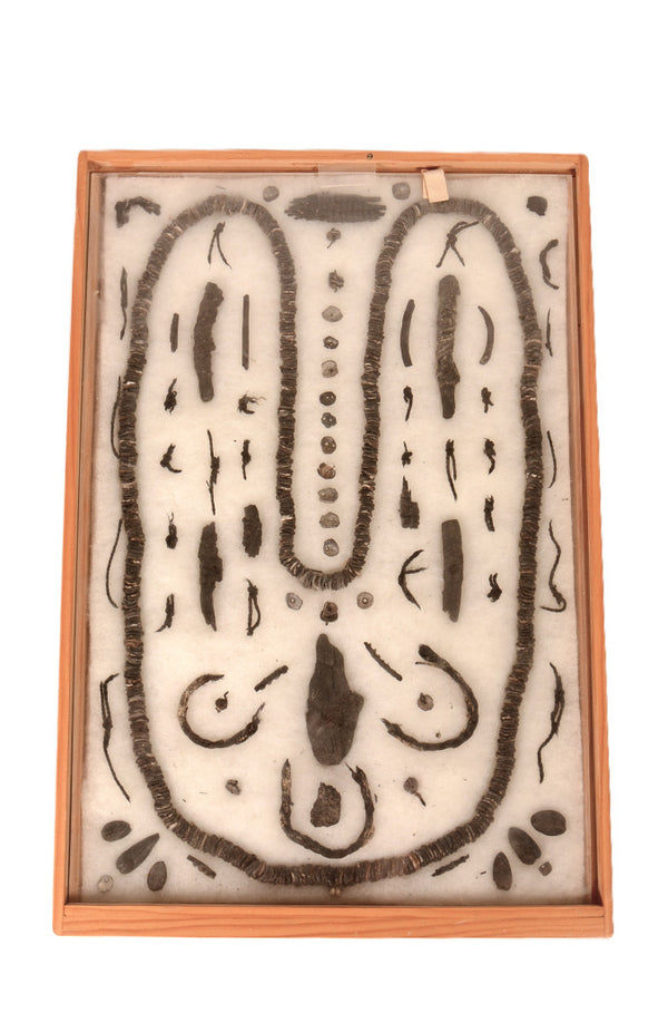 Framed Necklace and Bead Artifacts