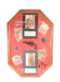Framed Patt Garrett and Billy the Kid Portraits