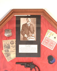 Framed Patt Garrett and Billy the Kid Portraits