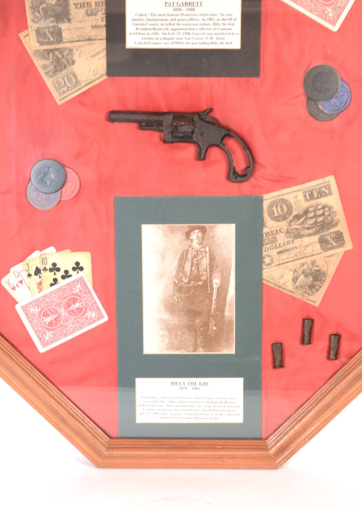 Framed Patt Garrett and Billy the Kid Portraits