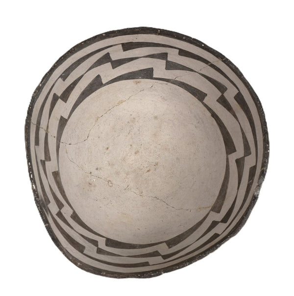 Anasazi Pottery "Pour" Bowl, Black on White